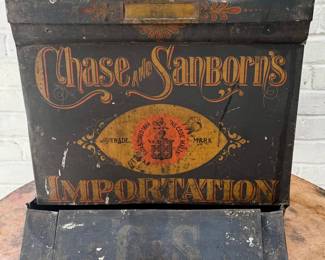 Chase &  Sanborns Antique Tin