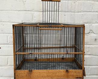 Antique Wooden Bird Cage