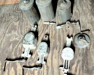 lot of vintage ice cream maker parts
