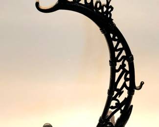 Wrought iron tea kettle stand