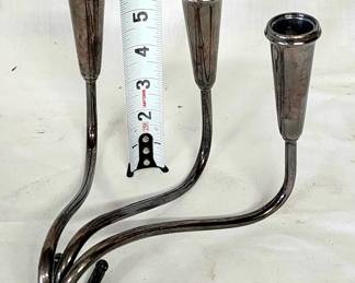 unique weighted sterling candle holder(has some dings)