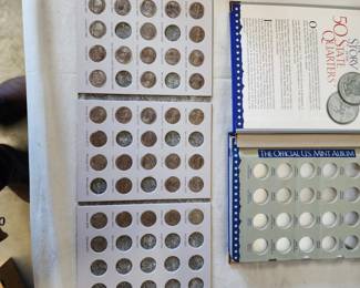 2 complete sets of Denver & Philadelphia Mint state quarters (100 coins each book)