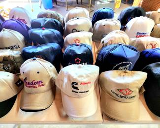 two lots of clean ball caps mainly local advertising