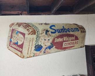 large Sunbeam bread wooden sign