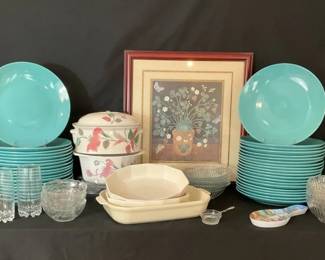 Turquoise Plates And Treasures