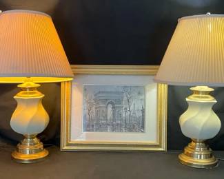 Paris Print And Lamps
