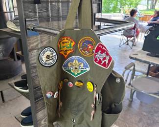 Vintage army style backpack