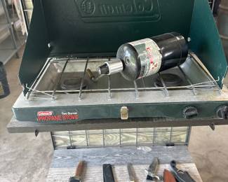 Knives and camping stove