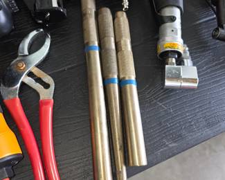 metal punch tools, possibly utilized in specialized fabrication or industrial maintenance tasks