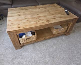 Baskets and Coffee Table