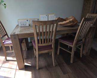 Dining room table and chairs