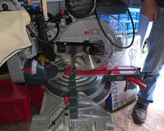 Bosch CM10GD 10-inch Dual-Bevel Glide Miter Saw with a compact Axial-Glide system.