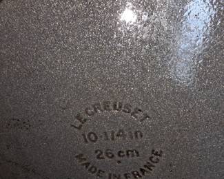 Le Creuset cast iron pan