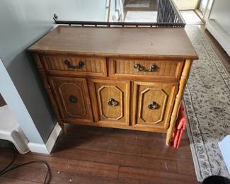 Vintage Broyholl - Lenoir House 1970s Faux Bamboo Credenza 