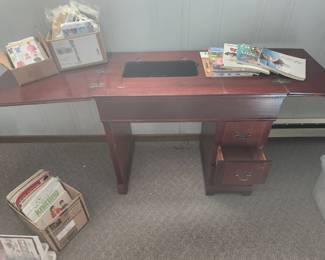 Sewing table - no sewing machine, Knitting magazines and books and sewing patterns