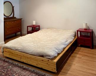Ikea Queen Platform Bed with Storage
