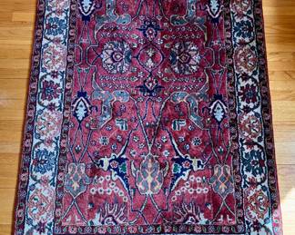 Wool Rug (maroon, cream, navy)