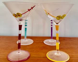 Hand Painted Martini Glasses