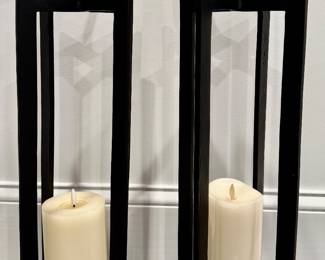 (2) Lanterns with Flameless Candles
