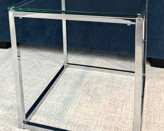 Glass & Chrome Side Table