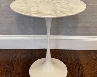 Marble Top "Tulip" Side Table