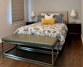 Mitchell Gold Tufted Queen Bed 
