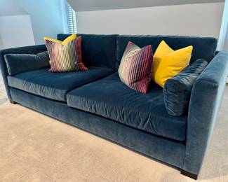 Mitchell Gold Velvet Sofa