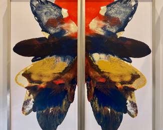 Abstract Diptych Set, Signed