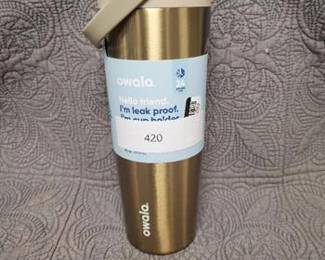 Special Edition Owala 30oz Stainless Steel FreeSip Sway Water Bottle - Metallic Gold