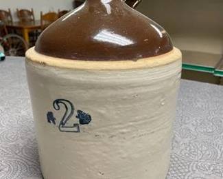 2 Gallon Stoneware Pottery Jug