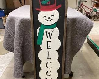 Snowman Welcome Sign