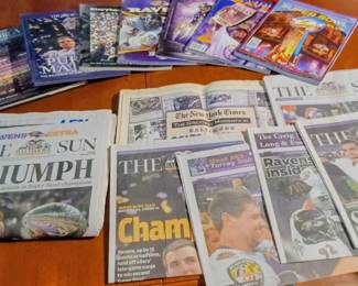 Baltimore Ravens Books and Newspapers..Very Collectible