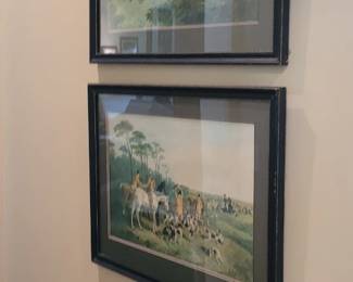 framed hunting prints