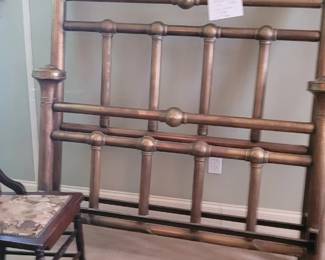 Antique 4 poster brass bed and frame  (double or queen)