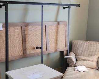 Queen size rattan headboard and frame