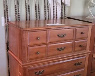 pair of decorative wrought iron panels, bedroom chest