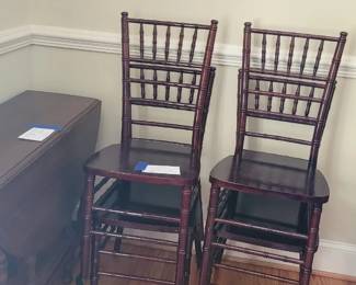 Four chivari chairs, drop leaf gate leg table