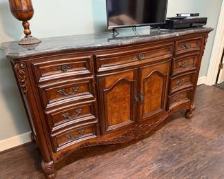 dresser with marble top
