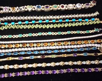 14 k gold tennis bracelets