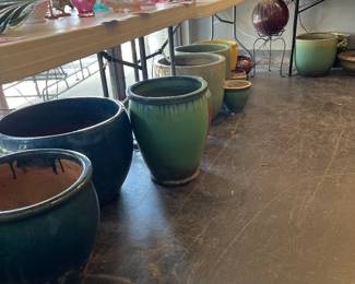 Huge collection of very nice ceramic planters large to small