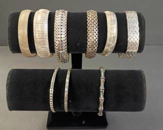 Sterling silver bracelets.