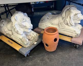 Large concrete lions !