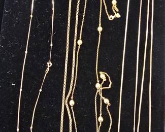14 k gold necklaces