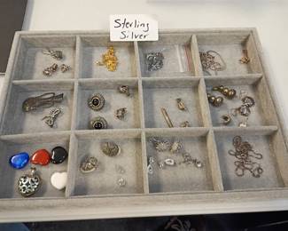 Sterling silver charms, earrings and more