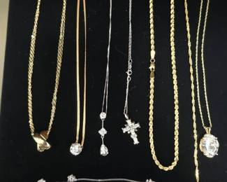 Gold necklaces