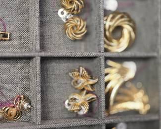 Gold earrings and more