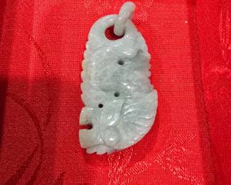 Jadeite hand carved pendant