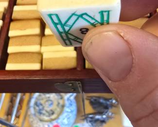 Vintage bone and bamboo majhong set awesome find