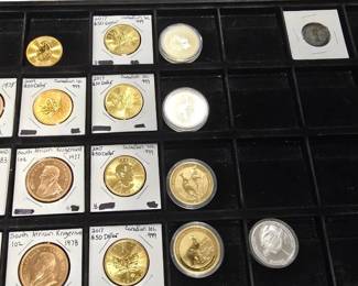 1oz gold coins Australia, Canada, south Africa