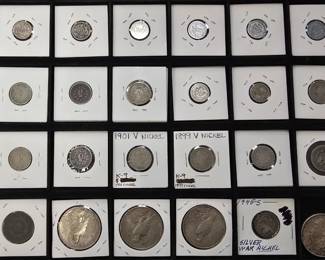half dimes, shield nickels, large cents and more